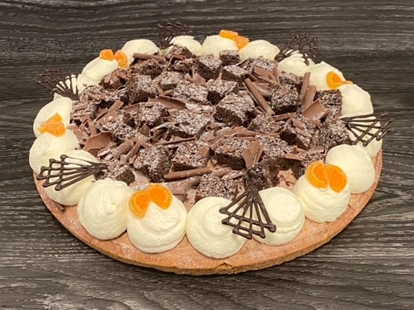 Brownie-sinaasappel bavarois