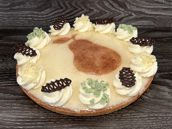 Witte chocolade peren bavarois